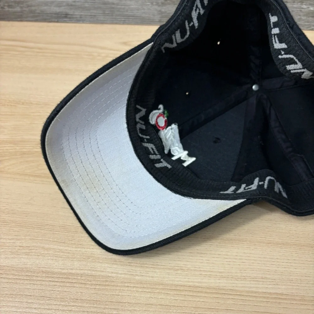 Mazzios Italian Eatery Hat Cap‎ Fitted L-XL Black Flexfit Baseball Cap